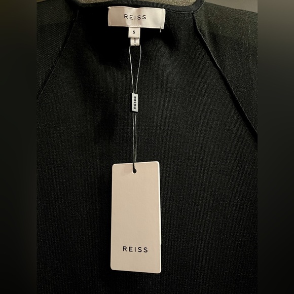 Reiss “Anabel” Sheer Detail Sleeveless Asymmetrical Peplum Waist Top In Black S - Picture 12 of 13